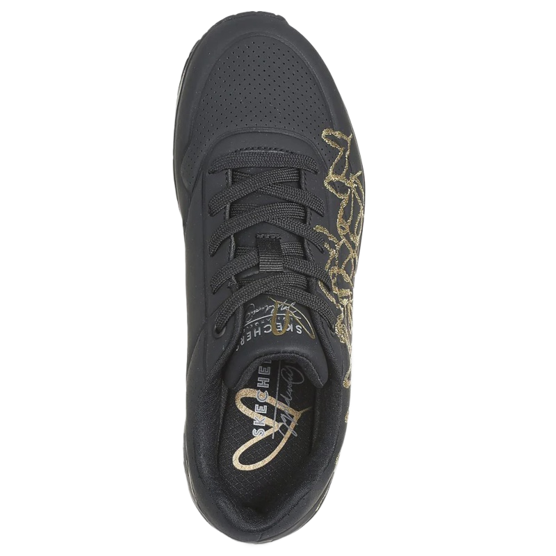Skechers Uno Golden Hearts Sneakers Dame Sort