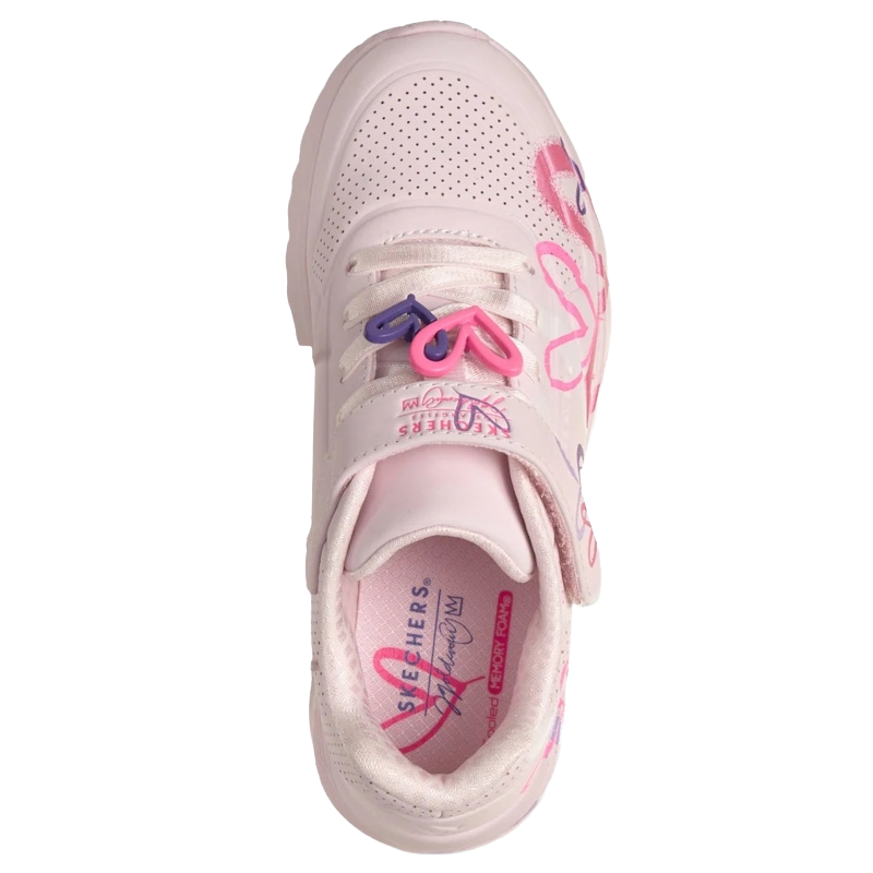 Skechers JGoldcrown: Uno Lite Heart Status Sneaker Børn Lyserød