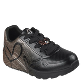 Skechers JGoldcrown: Uno Lite Heartdust Forever Sneaker Børn Sort Glimmer
