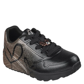 Skechers JGoldcrown: Uno Lite Heartdust Forever Sneaker Børn Sort Glimmer