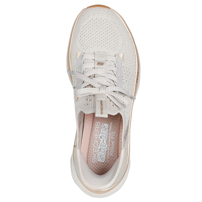Skechers Relaxed Fit Slip-Ins: D'Lux Vapor Evening Glow Sneaker Dame Beige