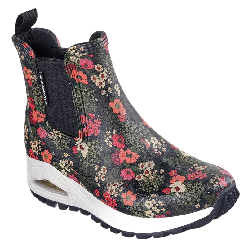 Skechers Uno Rugged - Dancing N The Rain Gummistøvle Dame Blomter Multi
