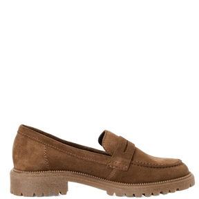 Tamaris Loafer Ruskind Dame Lys Brun