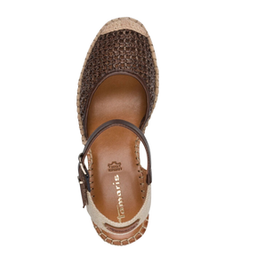 Tamaris 29610-304 Sandal Kilehæl Dame Brun