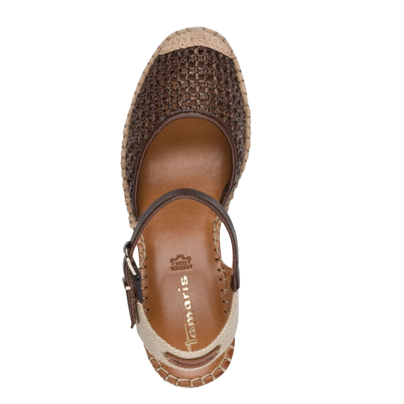 Tamaris 29610-304 Sandal Kilehæl Dame Brun
