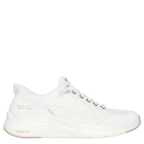 Skechers Slip-Ins Contour Foam Cozy Fit Golden Hour Sneaker Dame Hvid