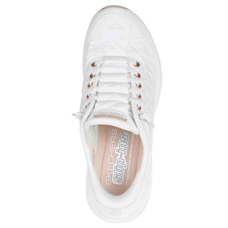 Skechers Slip-Ins Contour Foam Cozy Fit Golden Hour Sneaker Dame Hvid