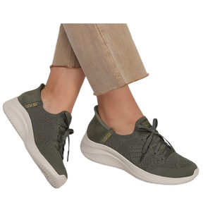 Skechers Martha Stewart Slip-Ins: Ultra Flex 3.0 Back On Track Sneaker Dame Grøn