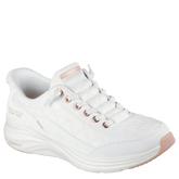 Skechers Slip-Ins Contour Foam Cozy Fit Golden Hour Sneaker Dame Hvid