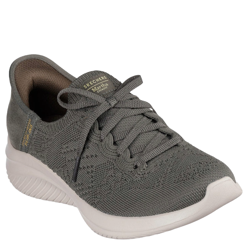 Skechers Martha Stewart Slip-Ins: Ultra Flex 3.0 Back On Track Sneaker Dame Grøn