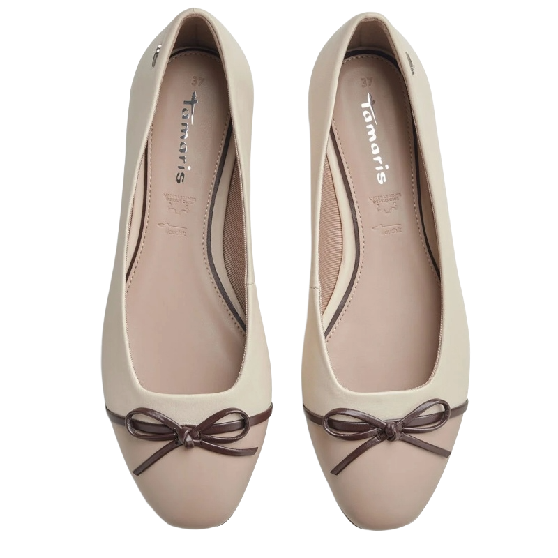 Tamaris 22137-430 Ballerina Dame Beige
