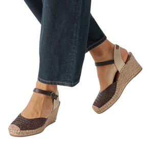 Tamaris 29610-304 Sandal Kilehæl Dame Brun