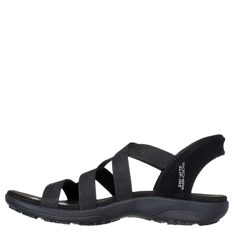 Skechers Slip-Ins: Reggaer Slim Stretch Flex Sandal Dame Sort