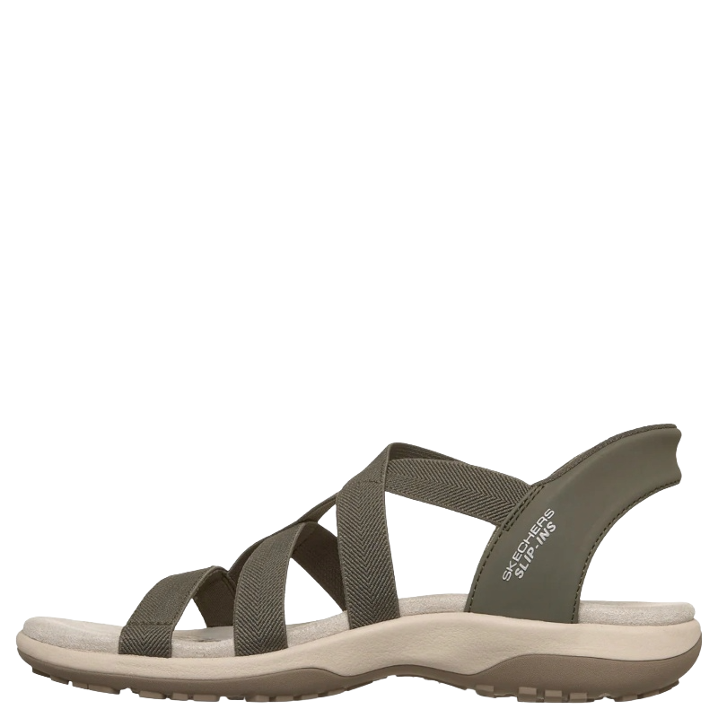 Skechers Slip-Ins: Reggae Slim Stretch Flex Sandal Dame Grøn