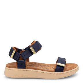 Woden Line Navy Sandal Dame Blå