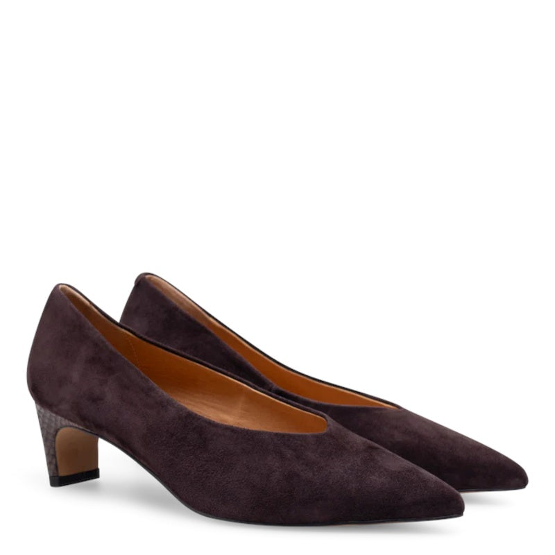 Woden Mie S Chocolate Pumps Dame Brun