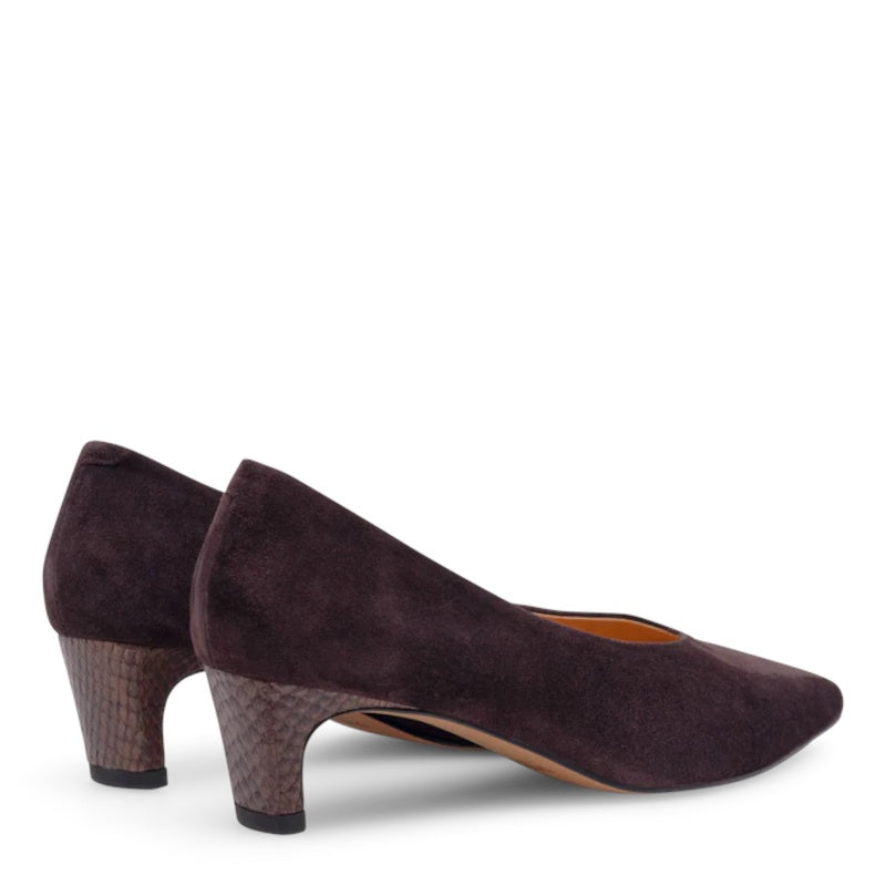 Woden Mie S Chocolate Pumps Dame Brun