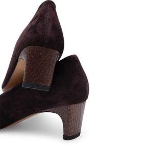 Woden Mie S Chocolate Pumps Dame Brun
