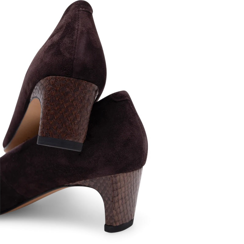 Woden Mie S Chocolate Pumps Dame Brun