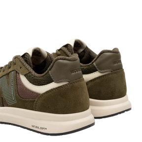 Woden Rigmor Open Mesh Dark Olive Sneaker Dame Grøn