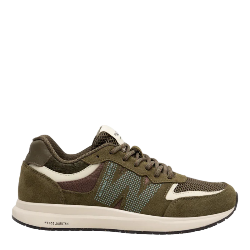 Woden Rigmor Open Mesh Dark Olive Sneaker Dame Grøn