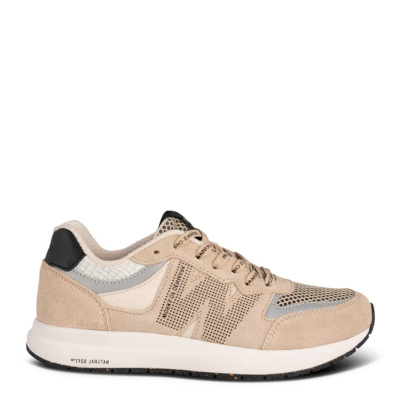 Woden Rigmor Open Mesh Coffee Cream Sneaker Dame Beige