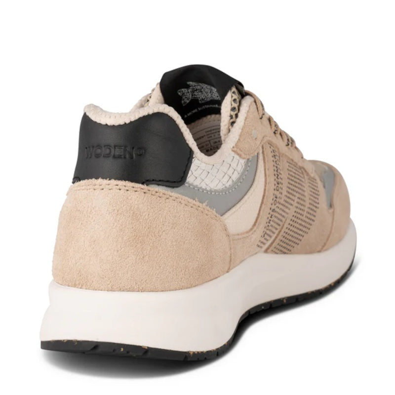 Woden Rigmor Open Mesh Coffee Cream Sneaker Dame Beige
