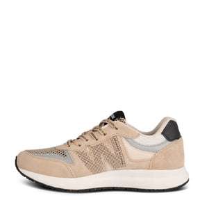 Woden Rigmor Open Mesh Coffee Cream Sneaker Dame Beige