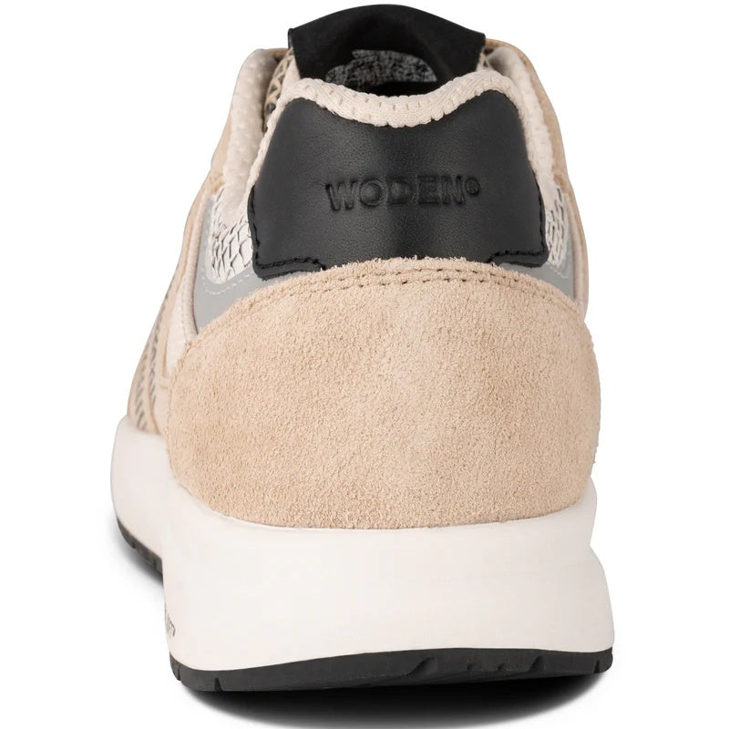 Woden Rigmor Open Mesh Coffee Cream Sneaker Dame Beige
