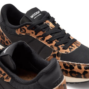 Woden Ronja Cowhair Leopard Sneaker Dame Dyreprint