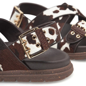 Woden Tea Animal Cow Sandal Dame Dyreprint