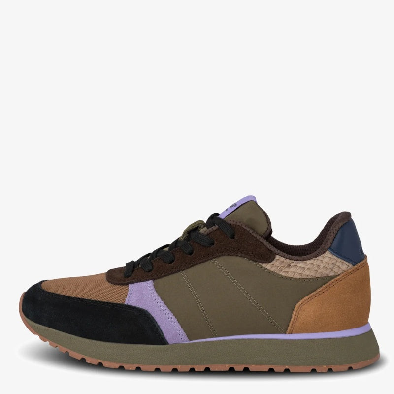 Woden Ronja Dark Olive/Orchid Sneaker Dame Multi