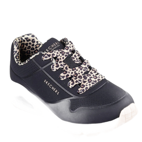Skechers Uno Gen - Leopard chic sneaker børn sort