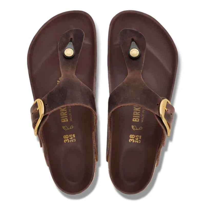 Birkenstock Gizeh Big Buckle Habana Sandal Smutter Dame Brun