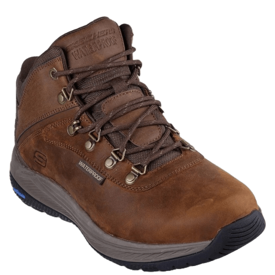 BRUN SLIP:INS RELAXED FIT MEROE - PIKEMAN WATERPROOF STØVLE - Peti Sko - SKECHERS