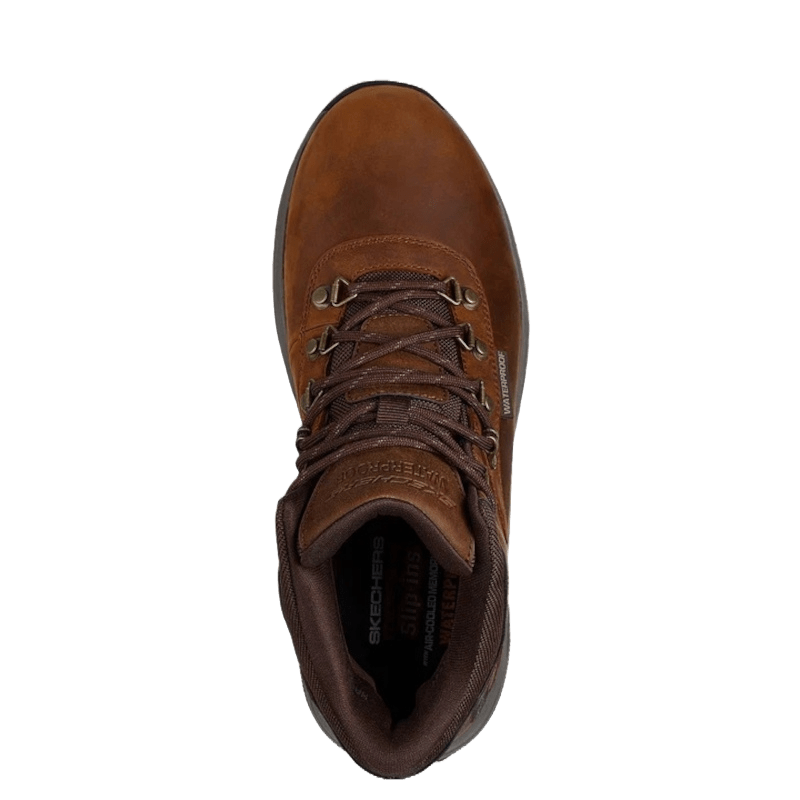 BRUN SLIP:INS RELAXED FIT MEROE - PIKEMAN WATERPROOF STØVLE - Peti Sko - SKECHERS