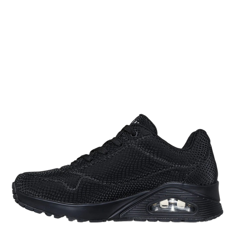 Skechers Uno Stand on Air - Shiny scale sneaker dame sort