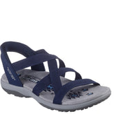 skechers slip-ins sandal i blå til dame, sandalen er meed stropper,utrolig nem at komme i, en lækker sandal med god komfort.