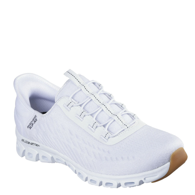 skechers slip-ins sneakers i en trendy hvid, til dame. Skoen er med elastik snørre.
en smart og behagelig sko, med en super komfort. Ideel til hverdag, såvel som gåture.