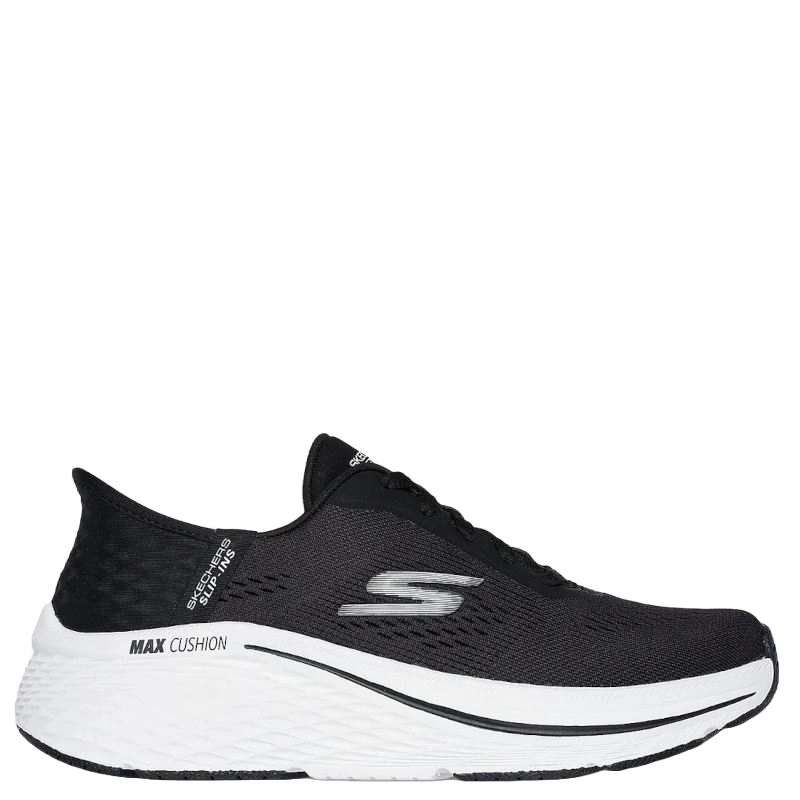 skecher slip-ins sneakers i sort med hvid bund.
Skoen er med snørre, en super behehagelig indersål. en fleksibel og behagelig sko at bevæge sig i.
