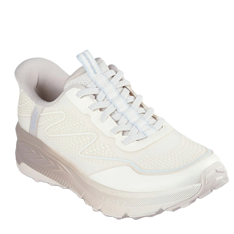 skechers slip-ins sneakers i en skøn lys farve, med en beige tone i ydersålen.
Skoen er med elstik snørre, så den er nem at komme i, samt af.
En bund med et godt greb, ideel til hverdag og gåture. 