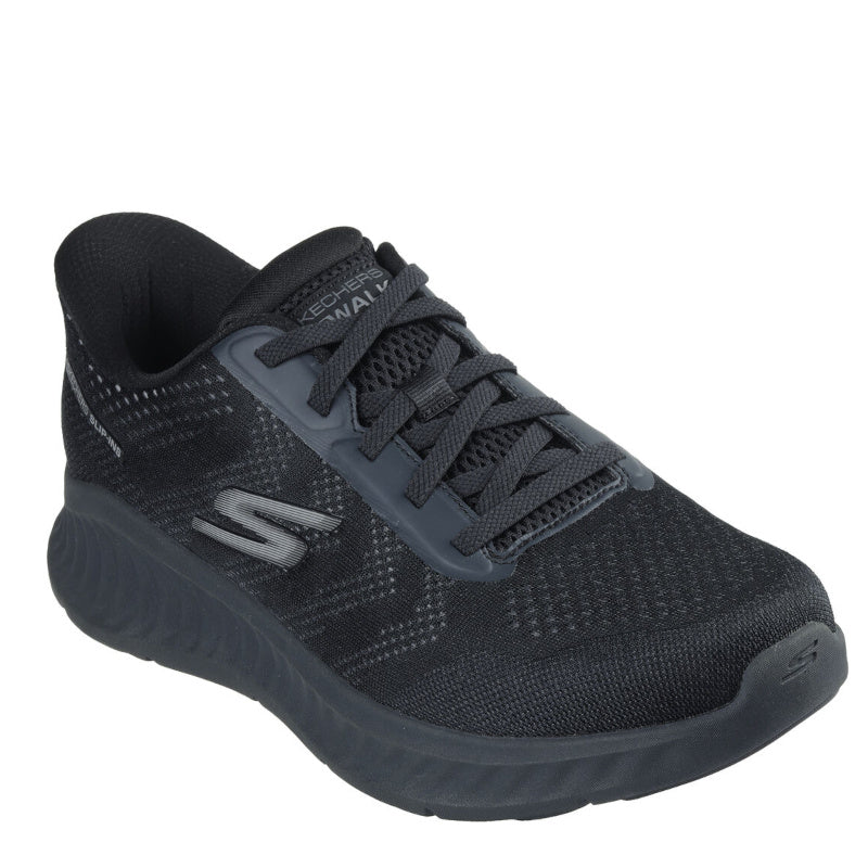 skechers slip-ins sneakers i sort med sort bund. skoen er med elastik snørre.
En smart og komfortabel sko.