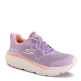 skechers Skechers i lilla, kan bruges som løbesko, med detaljer og hvid sål. Mesh-overdel for åndbarhed, polstret hæl og snørebånd for komfort og støtte. Moderne og sporty design.
