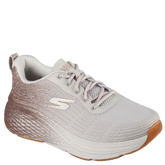 skechers snekers i en smart beige/guld farve. Skoen har snørre og en mesh overdel, hvilket gør skoen luftig.
skoen har en god bud med et godt greb, hvilket gør den ideel til den længere tur.
