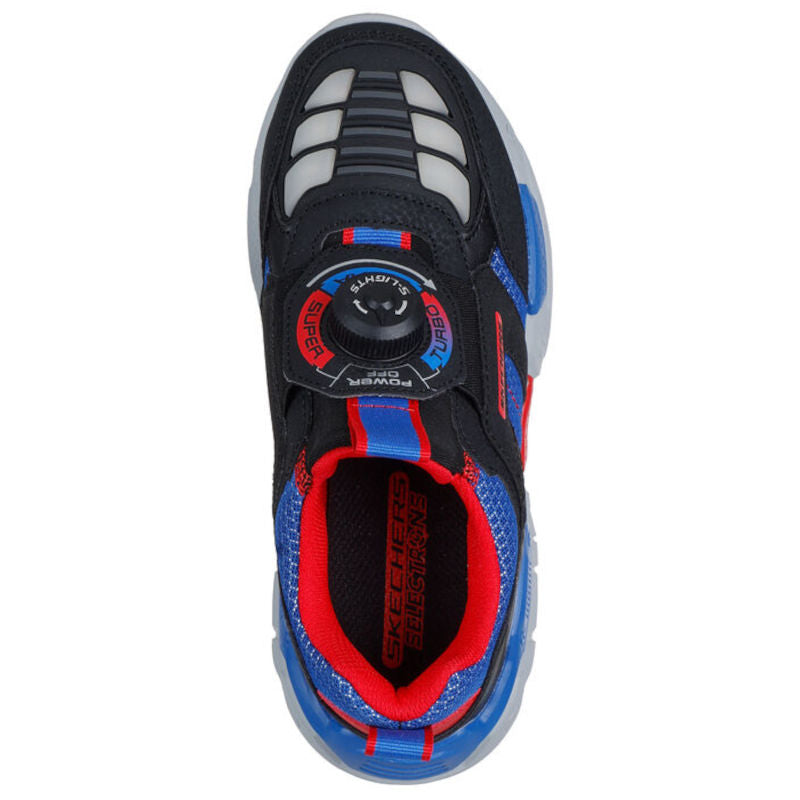 Skechers Turbu-Fuse - Selectrons blinkesko børn sort/blå
