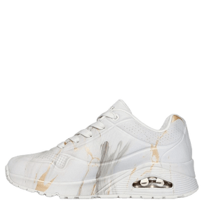 Skechers Street Uno - Marble Marvel sneakers dame hvid