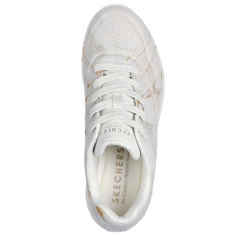 Skechers Street Uno - Marble Marvel sneakers dame hvid