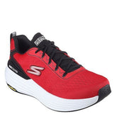 skechers sneakers til herre i rød med lys bund, skoen er med snørre, ideel til aktivitet og en super komfort.