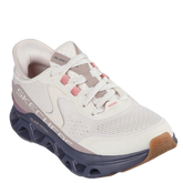 skechers slip-ins sneakers i beige farve med en kontrast sål i grå. modellen har elastik snørre.
modeskoen som er let, luftig, samt smart at bærer.