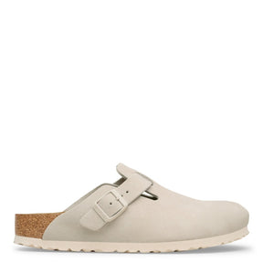 Birkenstock Boston Suede Leather Oyster Smutter Dame Herre Beige